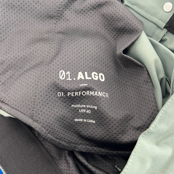 01.ALGO Sz 32 Green Men's Pants Performance Moisture Wicking UPF 40 - Picture 12 of 12